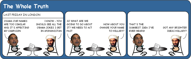 Osama And Obama – What’s In A Name? cartoon
